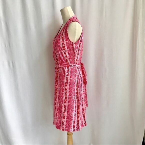 Diane Von Furstenberg Red/Pink Wrap Dress Size 2 - Picture 5 of 11